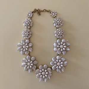 White J Crew statement necklace! Like new!